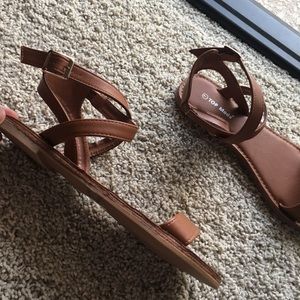 brand new brown sandals!